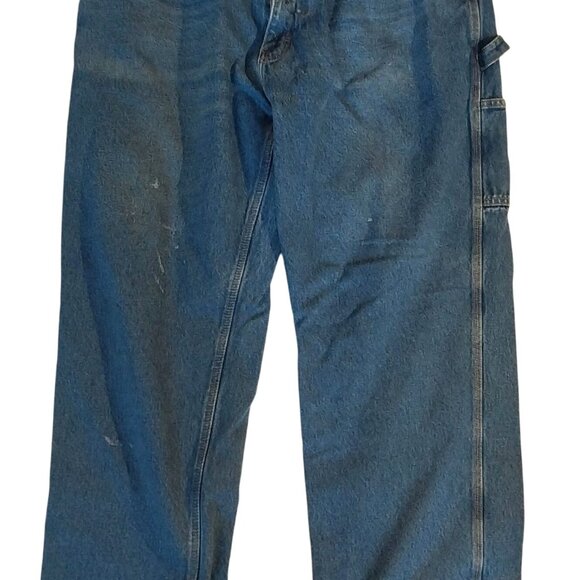 Berne Other - Berne Mens Original Dungaree Jeans 44x32 Blue Cotton Flannel-Lined Work Pants Du